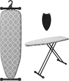 Ironing Board with Silicone Iron Rest pad, Extra Thick Cover, 14x54 Compact and by UFETGYG