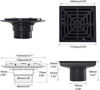 RANDOM 4 Inch Black Shower Drain Square - Image 2