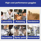 Super More 10PCS Anti-Fog Protective Safety Goggles Clear Lens Wide-Vision - Image 7