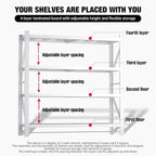 Heavy Duty Warehouse Shelving 4-Tier Industrial Steel Storage Shelves, 2600LB - Image 5