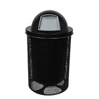 COATEDOUTDOORFURNITURE RDT-P-TXTBLK Heavy Duty Round Trash Receptacle by CoatedOutdoorFurniture