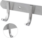 Towel Hook Rack Brushed Nickel 17-Inch Coat Hook Rail Wall Mounted - Image 5