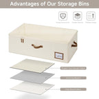 StorageWorks Under Bed Storage Bins, 90L Clothes Organizer - Image 5