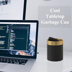 Mini Trash Can with Lid, Metal Small Tiny Mini Trash Bin Can, Mini Countertop - Image 4