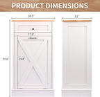 Betterhood Tilt Out Trash Cabinet 10 Gallon Wooden Free Standing Laundry Sorter - Image 2