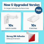 Upgraded Invisible Baby Proofing Cabinet Latch Locks - Image 2