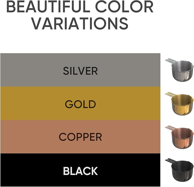 Color Up 2 Cup Measuring Cup, 480ml Stainless Steel Metal, Easy-Pour Spouts - Image 6