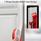 T-Shaped Door Draft Stopper, 1.97 in x 10 Ft Silicone Seal Strip - Image 3