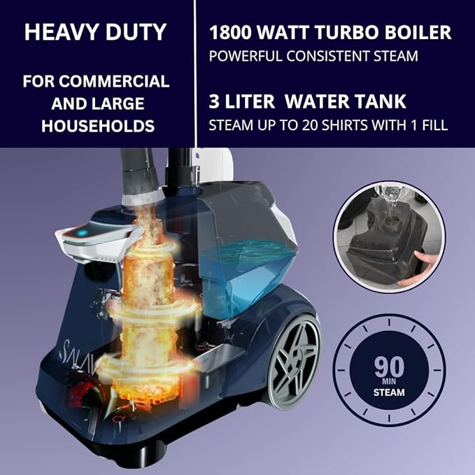 SALAV Heavy Duty Commercial Full-Size Garment Steamer - Image 4