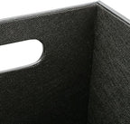 KINGFOM Classic Pu Leather Trash Can Wastebasket, Garbage Container Bin - Image 7