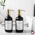 GMISUN Gold Soap Dispenser, 2 Pack Matte Black Glass Bathroom Hand Soap - Image 4