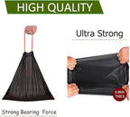 Feisco 8 Gallon Black Trash Bag, 30L Drawstring Garbage Bag Trash Can Liner - Image 3