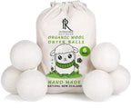 RAYTRADE Wool Dryer Balls 6-Pack 100% Made of Organic New Zealand Wool Reduces by IncredibleRayTrade