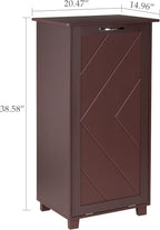VECELO Tilt Out Kitchen Trash Bin Cabinet, Dog Proof Garbage Can - Image 6