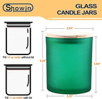 SHOWIN 14 OZ Thick Candle Jars for Making Candles 12 Pcs, 3 Wick Empty Jars - Image 6