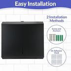 Paper Towel Dispenser Wall Mount, Matte Black Stainless Steel Commercial Paper - Image 3