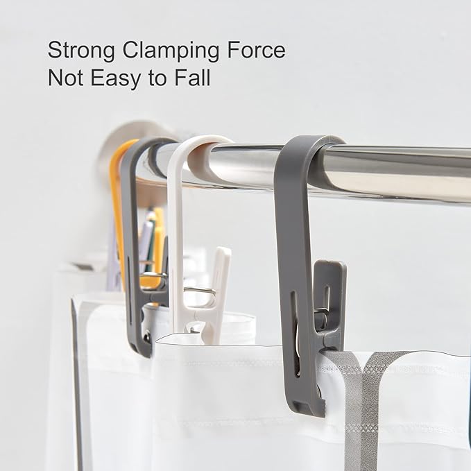 Large Clothes Pins Towel Clips, Strong Plastic Clothes Hanger. S Hook - Image 4