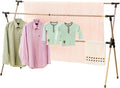 Clothes Drying Rack, Adjustable and Foldable Laundry Rack, Space Saving Hanger by YUBELLES