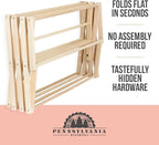 Pennsylvania Woodworks Clothes Drying Rack: Solid Maple Hard Wood Laundry Rack - Image 7