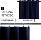 Cafe Kitchen Curtains 36 Inches Long 2 Panels, Short Black Out Curtain - Image 2
