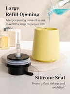 INGOFIN Ceramic Soap Dispenser, 14 oz Bathroom Hand Soap Dispenser, Liquid - Image 3