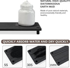 Quick Dry Sink Caddy Kitchen Sink Organizer, Water Absorbing Stone Tray - Image 2