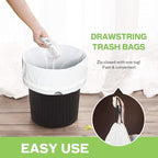 4 Gallon 320 Counts Strong Drawstring Trash Bags Garbage Bags by Teivio - Image 5