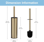 BGL Brushed Gold Toilet Brush and Holder, Stainless Steel Toilet Brushes - Image 5