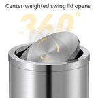Mbillion Small Trash Can with Swing Lid 2.4 Gallons/9 Liter, Mini Trash Can - Image 4