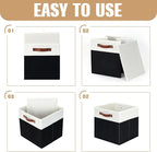 DULLEMELO Fabric Storage Bins for Shelves, Cube Storage Organizer Bins - Image 6