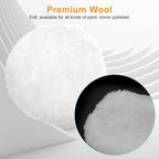 Linkstyle 6PCS 7 Inch Wool Buffing Pads Kit, Lambs Wool Polishing Bonnet Pads - Image 3