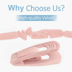 Light Pink Velvet Hanger Clips, Non-Slip Strong Hanger Clips - Image 2