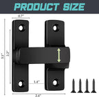 90/180 Degree Barn Door Lock, Small Flip Gate Latches Protect Privacy Sliding - Image 5