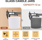 12 OZ Thick Candle Jars for Making Candles 12 Pcs, Empty Jars - Image 2