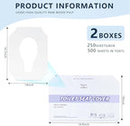 2 Pack Disposable Toilet Seat Covers Flushable Paper Toilet Seat Cover - Image 2