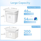 Lifewit 4+1 Laundry Pods Container & Dryer Sheet Holder, Large Powder Detergent - Image 4
