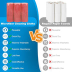 Microfiber Cleaning Cloth, 50 Sheets Shop Towels Commercial Grade Washcloths - Image 7
