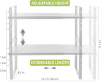 Expandable Cabinet Shelf Organizer Rack, Stackable Kitchen Counter Storage - Image 5