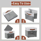 HNZIGE 11x11 Cube Storage Bins for Cube Organizer, Collapsible Decorative - Image 3