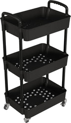 Laiensia 3-Tier Kitchen Storage Cart, Mobile Shelving Unit Cart - Image 2