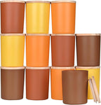 SHOWIN Thick Candle Jars for Making Candles 12 Pcs, 7 OZ Empty Jars by Showin