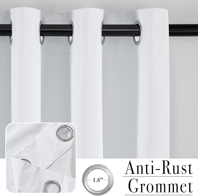 PONY DANCE White 100% Blackout Curtains - Image 2