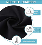 RYB HOME Black Curtains for Windows, Bathroom Curtains Small Window Drapery - Image 6