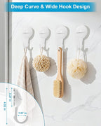JOTPE 4-Pack Large Suction Cup Hooks - Image 2