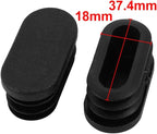 uxcell 40mmx20mm Plastic Non Slip Oval Chair Table Leg Protectors Cap Tube - Image 2