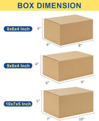 Assorted-Sizes-Shipping-Boxes-45-Pack: 8x6x4 & 9x6x4 & 10x7x5 - Image 2