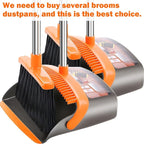 2-Pack is More economical，Upgraded Upright Broom and Dustpan Combo - Image 8