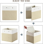 13 x 13 Inch Fine Linen Storage Bins - Image 4