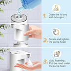 Automatic Foaming Soap Dispenser, Type C Rechargeable Hand Free Pump Soap - Image 4