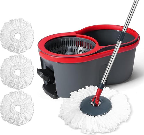 360° Spin Mop and Bucket Set Quick-Dry Technology, Mop and Bucket by woodinventor
